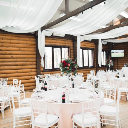 Decorations for the wedding ceremony. Beautiful flowers.